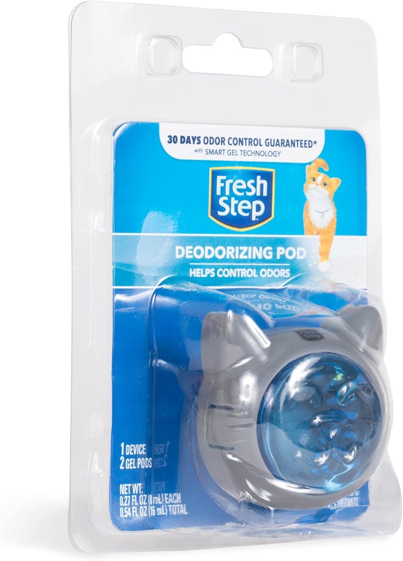 Fresh Step بود جل مزيل الروائح لصندوق فضلات القطط - مزيل روائح صندوق فضلات القطط - يقاوم الروائح ويعادل الروائح للحفاظ على نظافة منزلك - 1 جهاز لاصق + 2 عبوات جل - Image 3